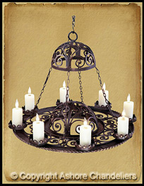 8 Light Dome Chandelier