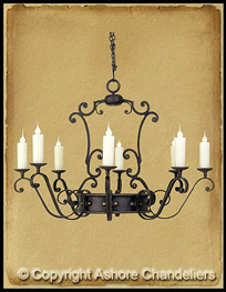 8 Light Round Sherwin Chandelier