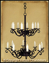 2 Tier Scroll 16 Lights