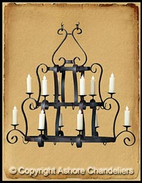 12 Light Vail Pot Rack