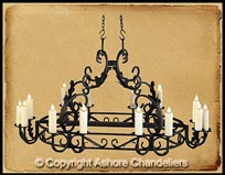 14 Light Leaf Pot Rack